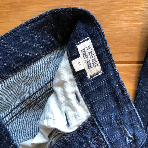 Madewell Dark Wash 10in High Rise Skinny - Sz24 - Picture 3 of 4